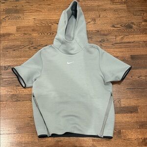 Nike Gray Short Sleeve Hoodie